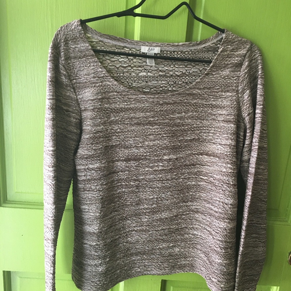 J Jill Brand new, never worn woven top SZ MTaupe